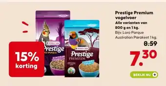 Pets Place Prestige Premium vogelvoer aanbieding