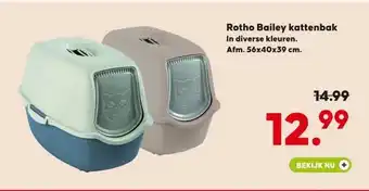 Pets Place Rotho Bailey kattenbak aanbieding
