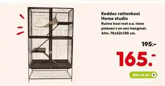 Pets Place Keddoc rattenkooi Home studio aanbieding