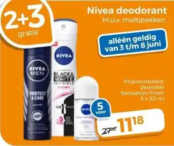 Trekpleister Nivea deodorant aanbieding
