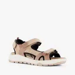 Scapino Hush Puppies leren dames sandalen beige aanbieding