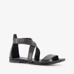 Scapino Harper leren dames sandalen zwart aanbieding