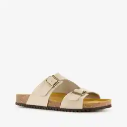 Scapino Hush Puppies suede heren slippers beige aanbieding