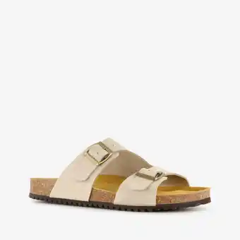 Scapino Hush Puppies suede heren slippers beige aanbieding
