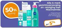 Trekpleister Alle A-merk gezichtsverzorging en -reiniging met Niacinamide aanbieding