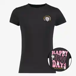 Scapino TwoDay meisjes T-shirt met backprint zwart aanbieding