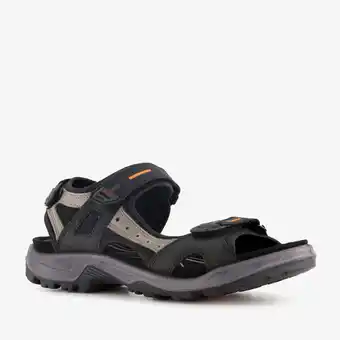 Scapino ECCO leren heren sandalen zwart aanbieding