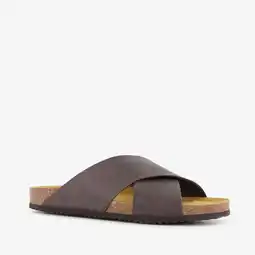 Scapino Hush Puppies heren slippers bruin aanbieding