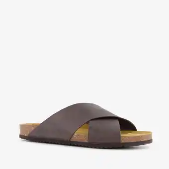 Scapino Hush Puppies heren slippers bruin aanbieding