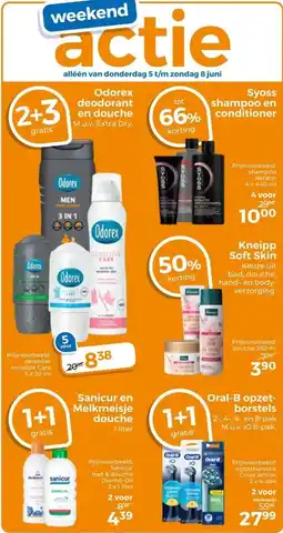 Trekpleister Odorex deodorant en douche M.u.v. Extra Dry. aanbieding