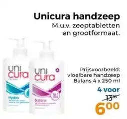 Trekpleister Unicura handzeep aanbieding