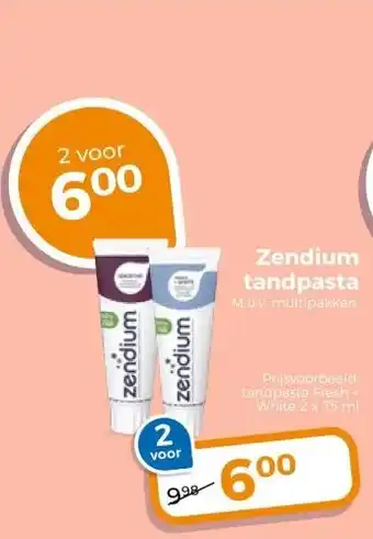 Trekpleister Zendium tandpasta aanbieding