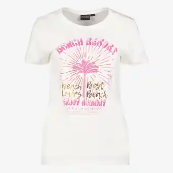 Scapino TwoDay dames T-shirt met opdruk roze goud aanbieding