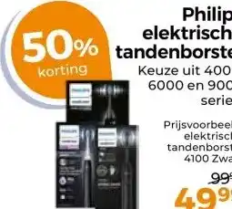 Trekpleister Philips elektrische 50% tandenborstel aanbieding