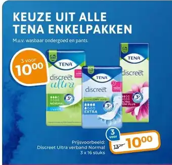 Trekpleister KEUZE UIT ALLE TENA ENKELPAKKEN aanbieding