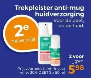 Trekpleister Trekpleister anti-mug huidverzorging aanbieding