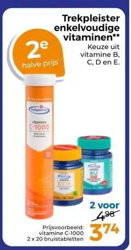 Trekpleister Trekpleister enkelvoudige vitaminen aanbieding