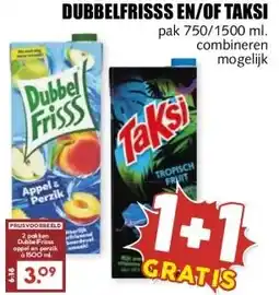 MCD Supermarkt DUBBELFRISSS EN/OF TAKSI aanbieding