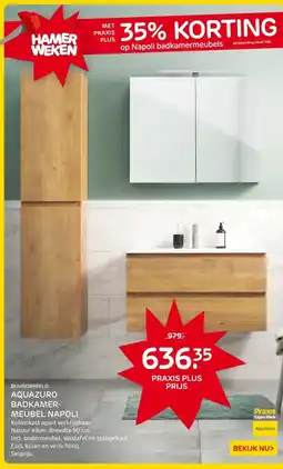 Praxis AQUAZURO BADKAMER- MEUBEL NAPOLI aanbieding