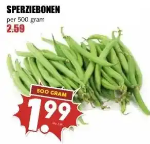 MCD Supermarkt SPERZIEBONEN aanbieding