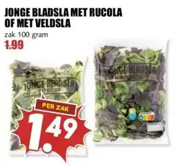 MCD Supermarkt JONGE BLADSLA MET RUCOLA OF MET VELDSLA aanbieding
