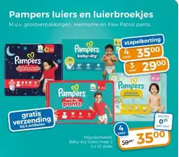 Trekpleister Pampers luiers en luierbroekjes aanbieding