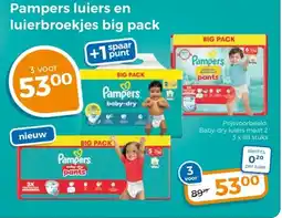 Trekpleister Pampers luiers en luierbroekjes big pack aanbieding