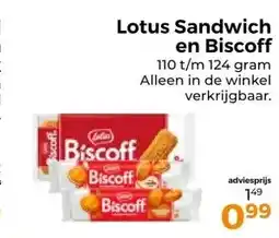 Trekpleister Lotus Sandwich en Biscoff aanbieding