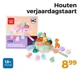 Trekpleister Houten verjaardagstaart aanbieding