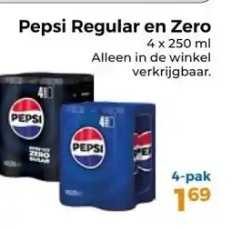 Trekpleister Pepsi Regular en Zero aanbieding