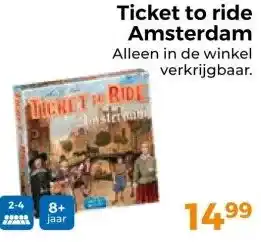 Trekpleister Ticket to ride Amsterdam aanbieding