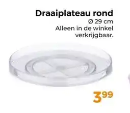 Trekpleister Draaiplateau rond aanbieding