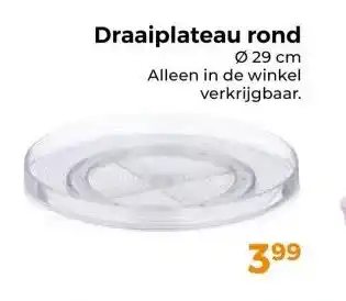 Trekpleister Draaiplateau rond aanbieding