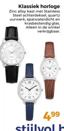 Trekpleister Klassiek horloge aanbieding