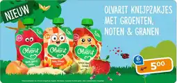 Trekpleister OLVARIT KNIJPZAKJES MET GROENTEN, NOTEN & GRANEN aanbieding
