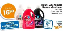 Trekpleister Fleuril wasmiddel Renew vloeibaar aanbieding