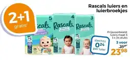 Trekpleister Rascals luiers en luierbroekjes aanbieding