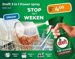 Trekpleister Dreft 3 in 1 Power spray aanbieding