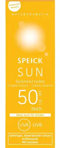De Online Drogist Speick Sun SPF50 Zonnecrème aanbieding