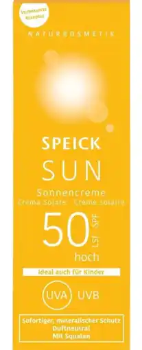De Online Drogist Speick Sun SPF50 Zonnecrème aanbieding