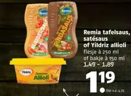Poiesz Remia tafelsaus, satésaus of Yildriz allioli aanbieding