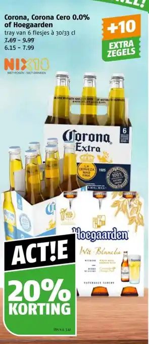 Poiesz Corona, Corona Cero 0.0% of Hoegaarden aanbieding