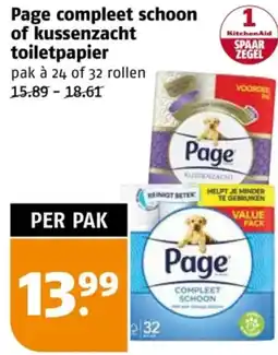 Poiesz Page compleet schoon of kussenzacht toiletpapier aanbieding
