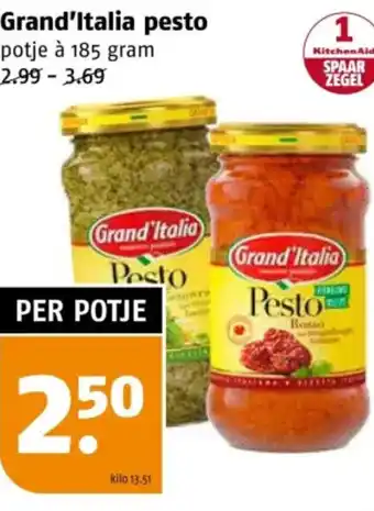 Poiesz Grand'Italia pesto aanbieding