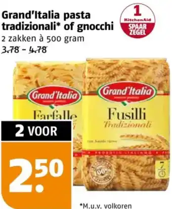 Poiesz Grand'Italia pasta tradizionali of gnocchi aanbieding