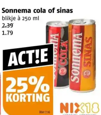 Poiesz Sonnema cola of sinas aanbieding