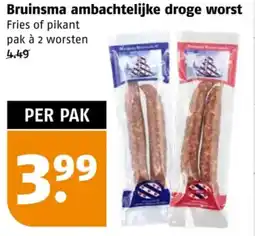 Poiesz Bruinsma ambachtelijke droge worst aanbieding