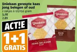 Poiesz Uniekaas geraspte kaas jong belegen of oud aanbieding