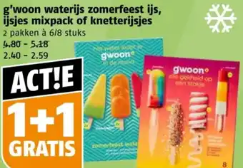 Poiesz g'woon waterijs zomerfeest ijs, ijsjes mixpack of knetterijsjes aanbieding