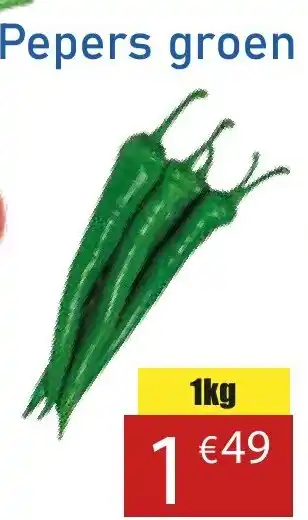 Tanger Markt Pepers groen aanbieding